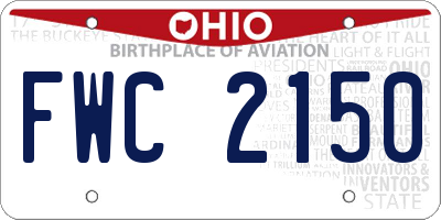 OH license plate FWC2150