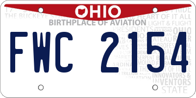 OH license plate FWC2154