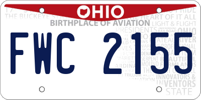 OH license plate FWC2155