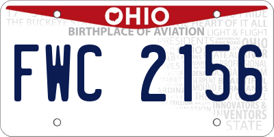 OH license plate FWC2156