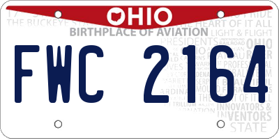 OH license plate FWC2164