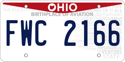OH license plate FWC2166