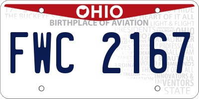 OH license plate FWC2167
