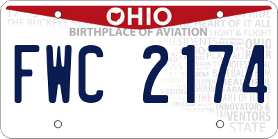 OH license plate FWC2174