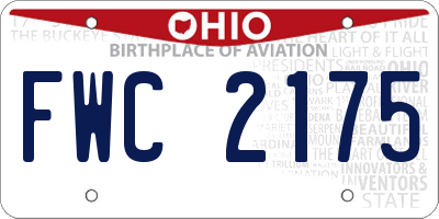 OH license plate FWC2175