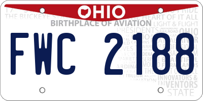 OH license plate FWC2188