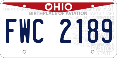 OH license plate FWC2189