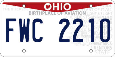 OH license plate FWC2210