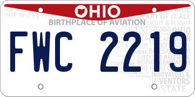 OH license plate FWC2219