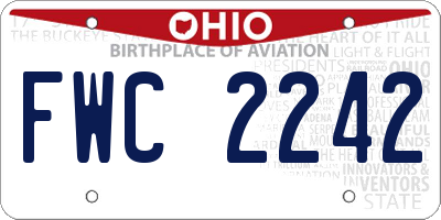 OH license plate FWC2242
