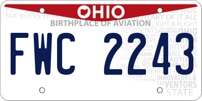 OH license plate FWC2243
