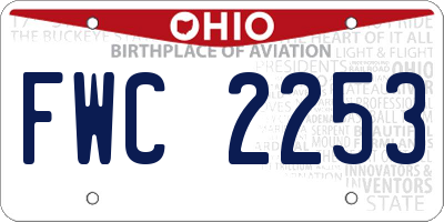 OH license plate FWC2253