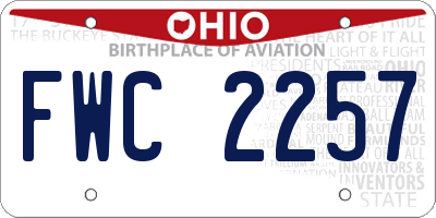 OH license plate FWC2257