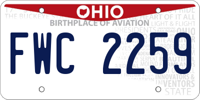 OH license plate FWC2259