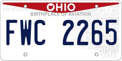 OH license plate FWC2265