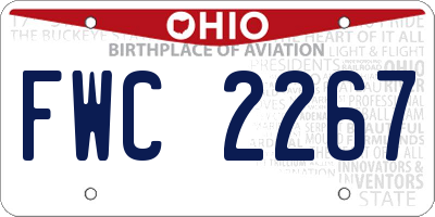OH license plate FWC2267