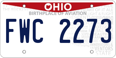 OH license plate FWC2273