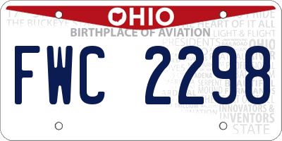 OH license plate FWC2298