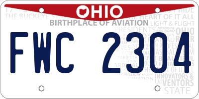 OH license plate FWC2304