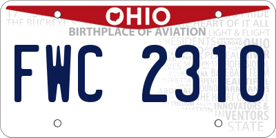 OH license plate FWC2310