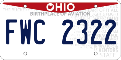 OH license plate FWC2322