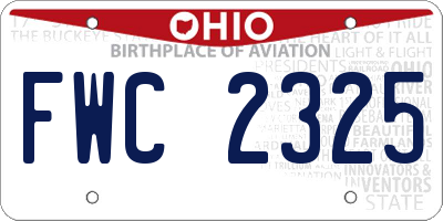 OH license plate FWC2325