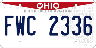 OH license plate FWC2336