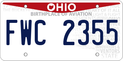 OH license plate FWC2355
