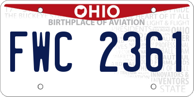 OH license plate FWC2361