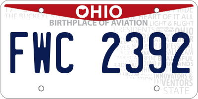OH license plate FWC2392