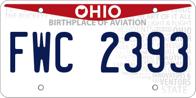 OH license plate FWC2393