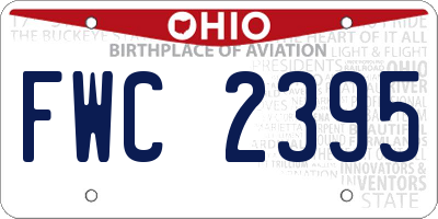 OH license plate FWC2395