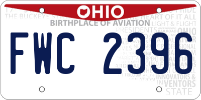 OH license plate FWC2396
