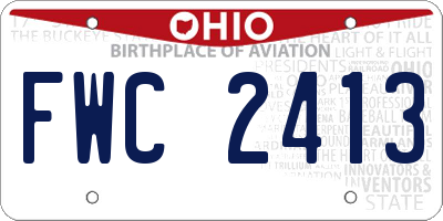 OH license plate FWC2413