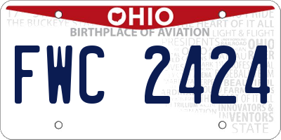 OH license plate FWC2424