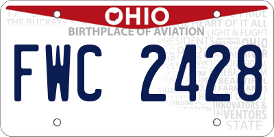 OH license plate FWC2428
