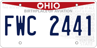 OH license plate FWC2441