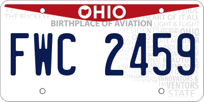 OH license plate FWC2459