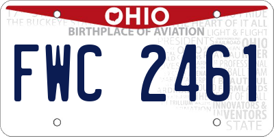 OH license plate FWC2461
