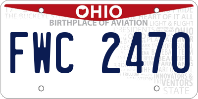 OH license plate FWC2470