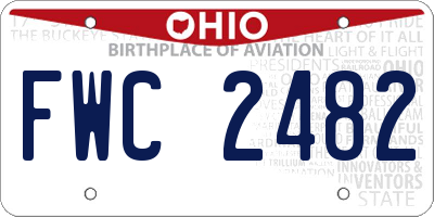 OH license plate FWC2482