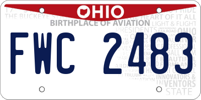 OH license plate FWC2483