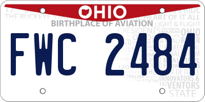 OH license plate FWC2484