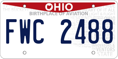 OH license plate FWC2488