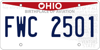 OH license plate FWC2501