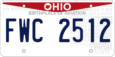OH license plate FWC2512