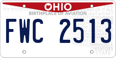 OH license plate FWC2513