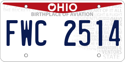 OH license plate FWC2514