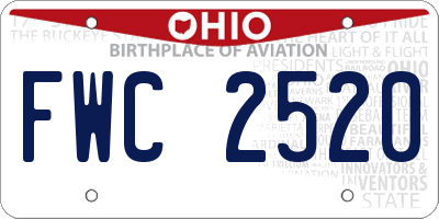 OH license plate FWC2520