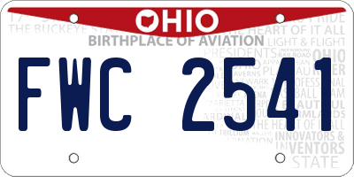 OH license plate FWC2541